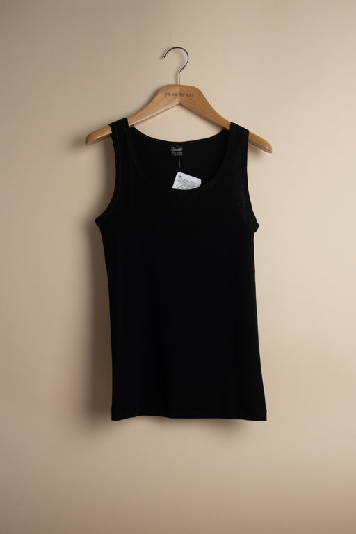 Small Fragrant Black Camisole Women's Knit Inside Top Sleeveless T